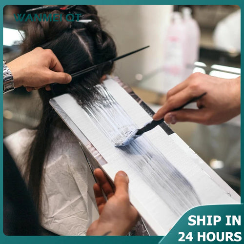 50PCS Reusable Foam Hair Wraps Hair Dye Paper Large Size Henna Repellent Hair Tint Paper Salon Professional Hair Coloring Strips Just Fit In Global